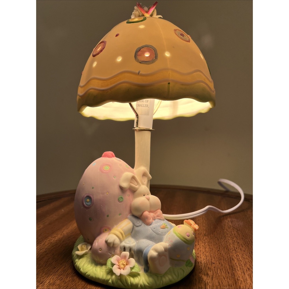 Easter Bunny Rabbit Nursery Child Accent Lamp Ceramic